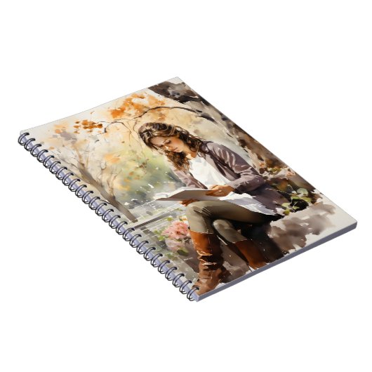 美しい女読の本でパークウォーター色 ノートブック (右側)