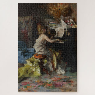美しい女遊性のピアノ(Boldini) ジグソーパズル