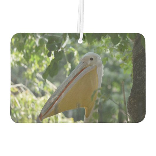 美しい好奇心のペリカンと車の空気フレッシュ カーエアーフレッシュナー (裏面)