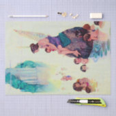 美しい妖精と子供のヴィンテージイラストレーション 薄葉紙 (クラフト)