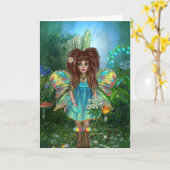 美しい妖精のすべての行事グリーティングカード カード (黄色い花)