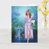 美しい妖精のすべての行事グリーティングカード カード (黄色い花)