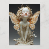 美しい妖精のアンテナレースの羽を持つ蝶 ポストカード (正面)