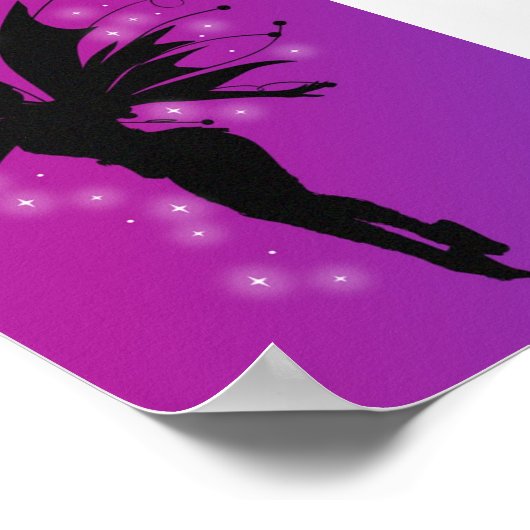 美しい妖精のシルエットのポスター ポスター (角)