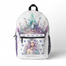 美しい妖精のマーメイドティール（緑がかった色）パープル名前をカスタムする