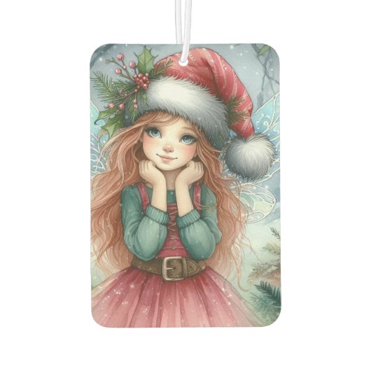 美しい妖精のメリークリスマス カーエアーフレッシュナー (裏面)