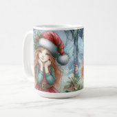 美しい妖精のメリークリスマス コーヒーマグカップ (正面左)