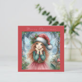 美しい妖精のメリークリスマス 招待状 (スタンド正面)