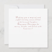 美しい妖精のメリークリスマス 招待状 (裏面)