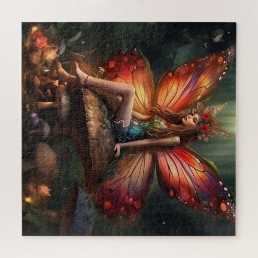 美しい妖精の上Toadstool ジグソーパズル (横)