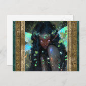 美しい妖精の女性ファンタジーアート ポストカード (正面/裏面)