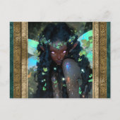 美しい妖精の女性ファンタジーアート ポストカード (正面)