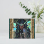 美しい妖精の女性ファンタジーアート ポストカード (スタンド正面)