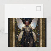 美しい妖精の女性ファンタジーアート ポストカード (正面/裏面)