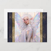 美しい妖精の女性ファンタジーアート ポストカード (正面/裏面)