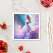 美しい妖精の女性。 スタンダードカクテルナプキン (インサイチュ)