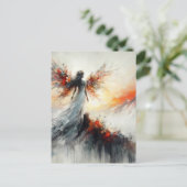 美しい妖精の山のファンタジー ポストカード (スタンド正面)