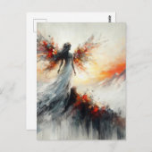 美しい妖精の山のファンタジー ポストカード (正面/裏面)