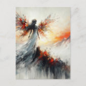 美しい妖精の山のファンタジー ポストカード (正面)