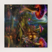 美しい妖精の森の家 ジグソーパズル (横)