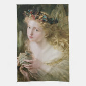 美しい妖精の蝶ソフィー・アンダーソン キッチンタオル (縦)