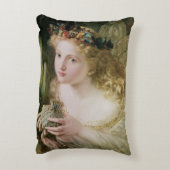 美しい妖精の蝶、ヴィンテージのビクトリア時代の人の芸術 アクセントクッション (裏面(縦))