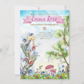 美しい妖精の誕生パーティー 招待状 (正面)