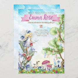 美しい妖精の誕生パーティー 招待状