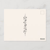 美しい妖精の青い翼のつる植物と離れ ポストカード (裏面)