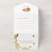 美しい妖精ガールベビーシャワー オールインワン招待状 (外側)