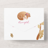 美しい妖精ガールベビーシャワー オールインワン招待状 (裏面)