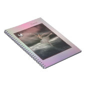 美しい妖精バレエダンサー星団スターダスト星ピンク ノートブック (右側)