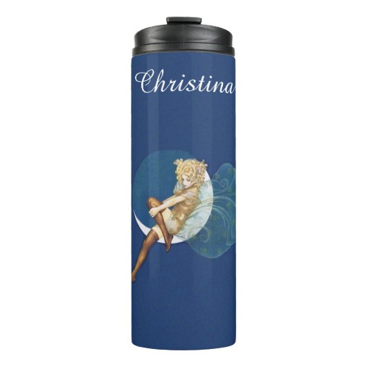 美しい妖精ムーンシルクに座ってストッキングブルー タンブラー (正面)