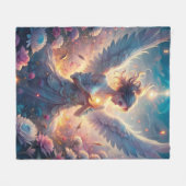 美しい妖精 フリースブランケット (正面(横))