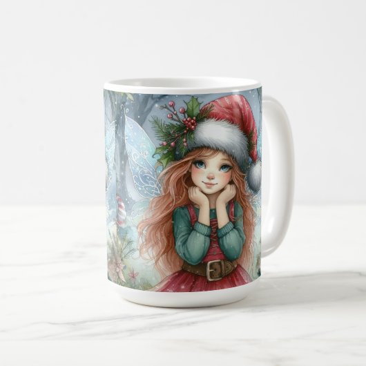 美しい妖精 メリークリスマス コーヒーマグカップ (正面右)