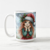 美しい妖精 メリークリスマス コーヒーマグカップ (左)
