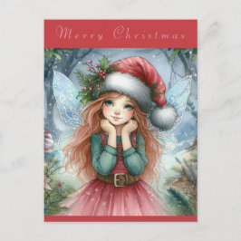 美しい妖精 メリークリスマス ポストカード