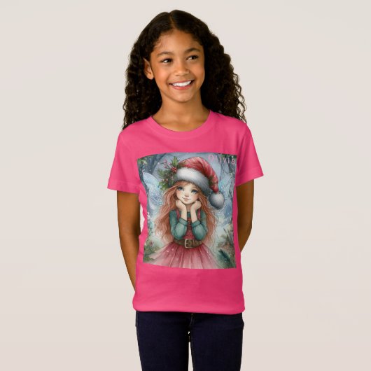 美しい妖精 メリークリスマス Tシャツ (正面フル)