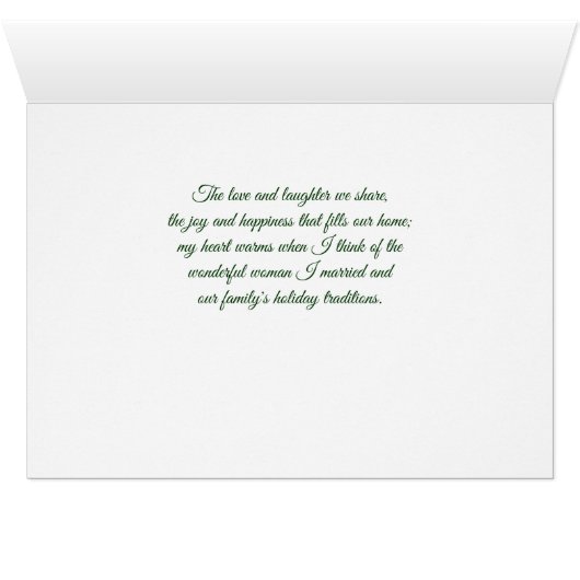 美しい妻がホリーとベリーを願う (内部横(下))