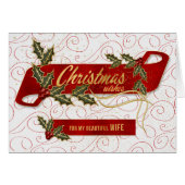 美しい妻がホリーとベリーを願う (正面横)