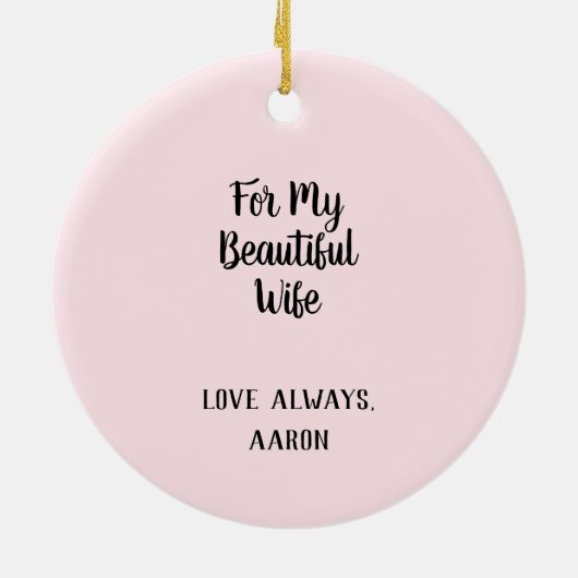 美しい妻のためのランの花 セラミックオーナメント (裏面)