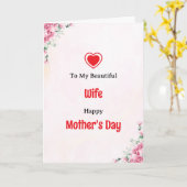 美しい妻へ　ハッピーマザーズデー カード (黄色い花)