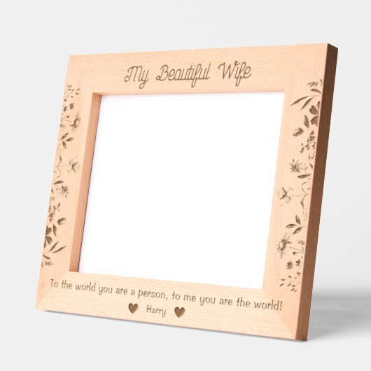 美しい妻カスタムへの写真彫刻されたフレーム レーザー彫刻フレーム (左)