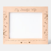 美しい妻カスタムへの写真彫刻されたフレーム レーザー彫刻フレーム (正面)