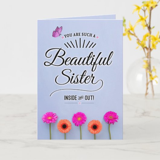 美しい姉妹の誕生日 カード (黄色い花)