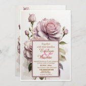 美しい始まりからロマンチックな恋の誘い 招待状 (正面/裏面)