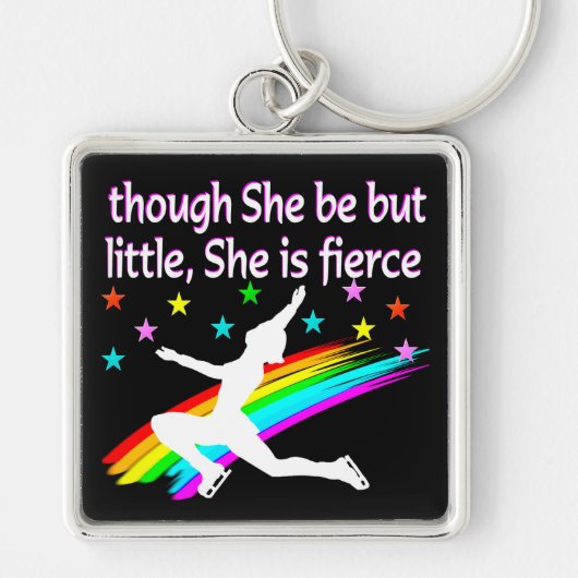 美しい姿スケートで滑るデザイン キーホルダー (正面)