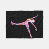 美しい姿スケートガールアイディア-姿アイス フリースブランケット (正面(横))
