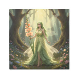 美しい威厳があるペリドットの妖精 メタルプリント