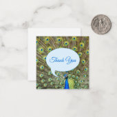 美しい威厳のある孔雀ありがとう ノートカード (正面/裏面インサイチュ)